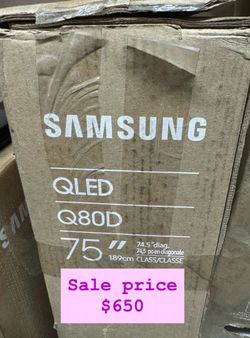 SAMSUNG 75-Inch Class QLED 4K Q80D Series Quantum HDR+, Dolby Atmos Object Tracking Sound Lite, Direct Full Array, Q-Symphony 3.0, Gaming Hub, Smart T