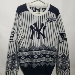 New York Yankees MLB DerekJeter Ugly Sweater By Forever  Mens size  Large 
