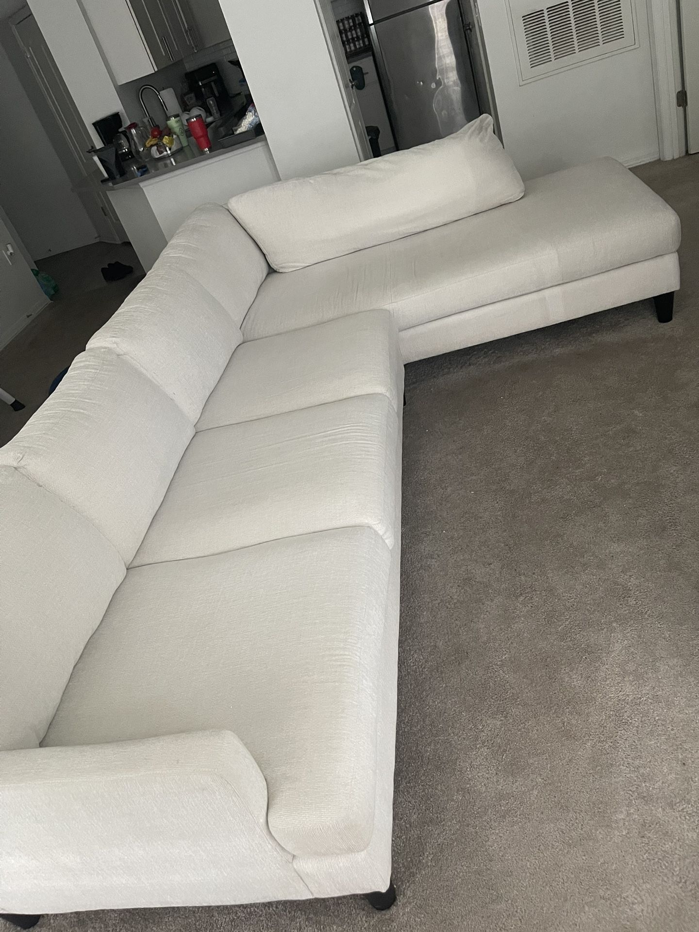 White Broyhill Sectional Sofa