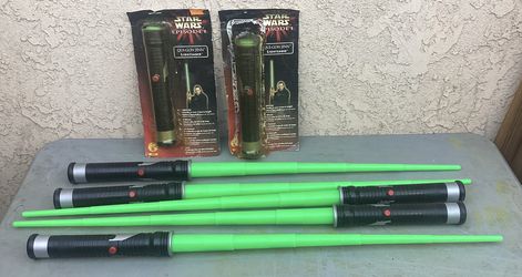GREEN Lightsaber LIGHT UP Qui-Gon Jinn Lightsaber-Star Wars Jedi Master