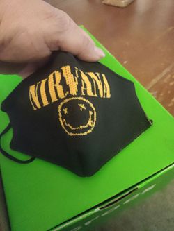 new/ Nirvana Face Mask Black and Yellow. PICK ⛏️ UP ONLY