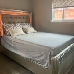 QUEEN BED With Mattress And Spring Box