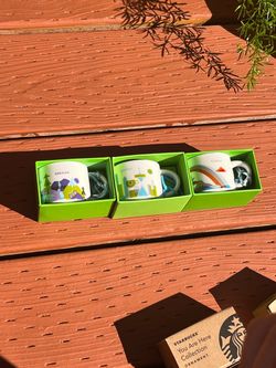Starbucks You Are Here Mini Mug Ornaments Set of 3