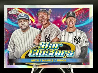 2025 Topps Cosmic Chrome - Mickey Mantle , Aaron Judge , Babe Ruth Star Clusters