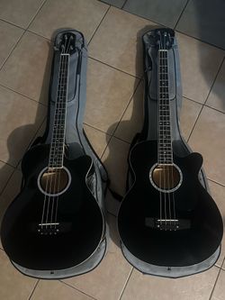 BCP Acoustic Electric Bass - Black
