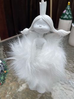 Darling fuzzy Angel Figurine
