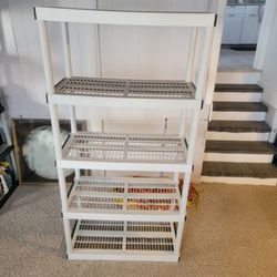 Heavy duty, plastic shelving unit 6 foot / 36 / 18