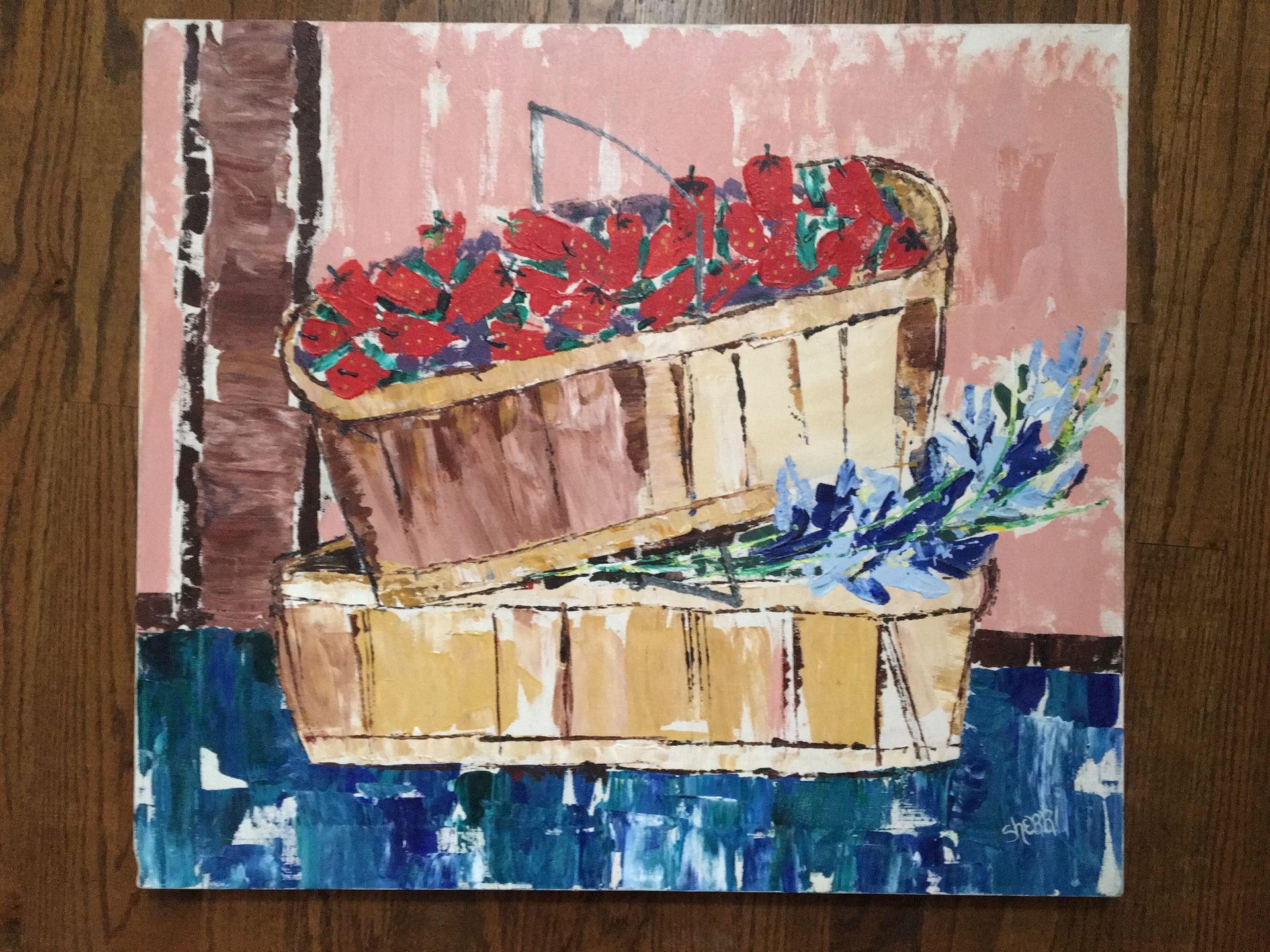 Canvas acrylic painting