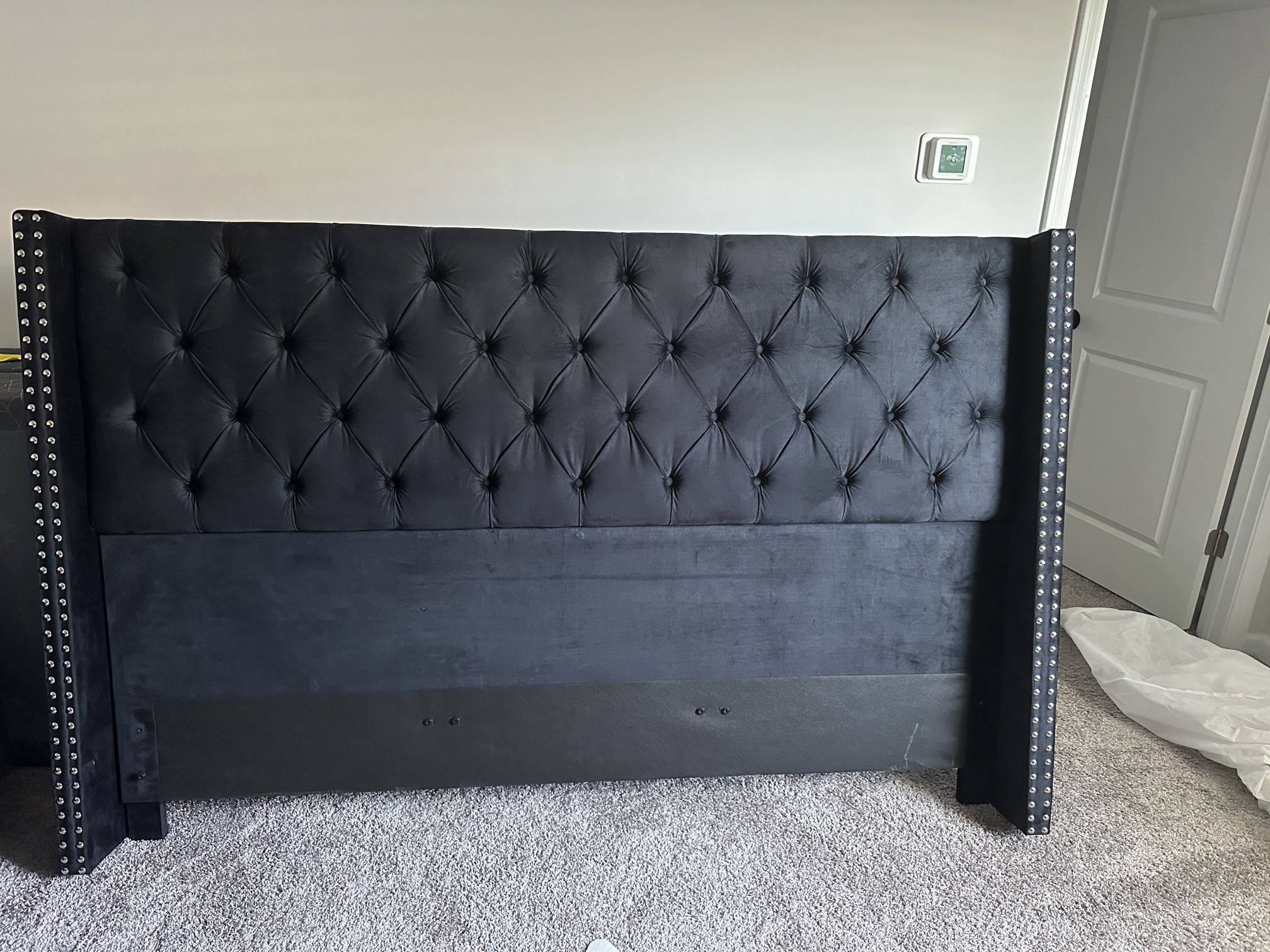 Black Velvet King Bed frame