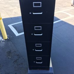 Filing Cabinet   50.5”. Tall.  X. 15” Wide. 26.5” Deep With Lock