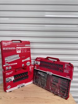 Professional Milwaukee Socket Powerhouse: 56pc, 19pc & 36pc Master Set