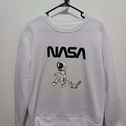 Men Letter & Spaceman Print Thermal Lined Sweatshirt