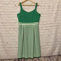 Charming Charlie Green Stripe Tank Dress Size XL NWOT