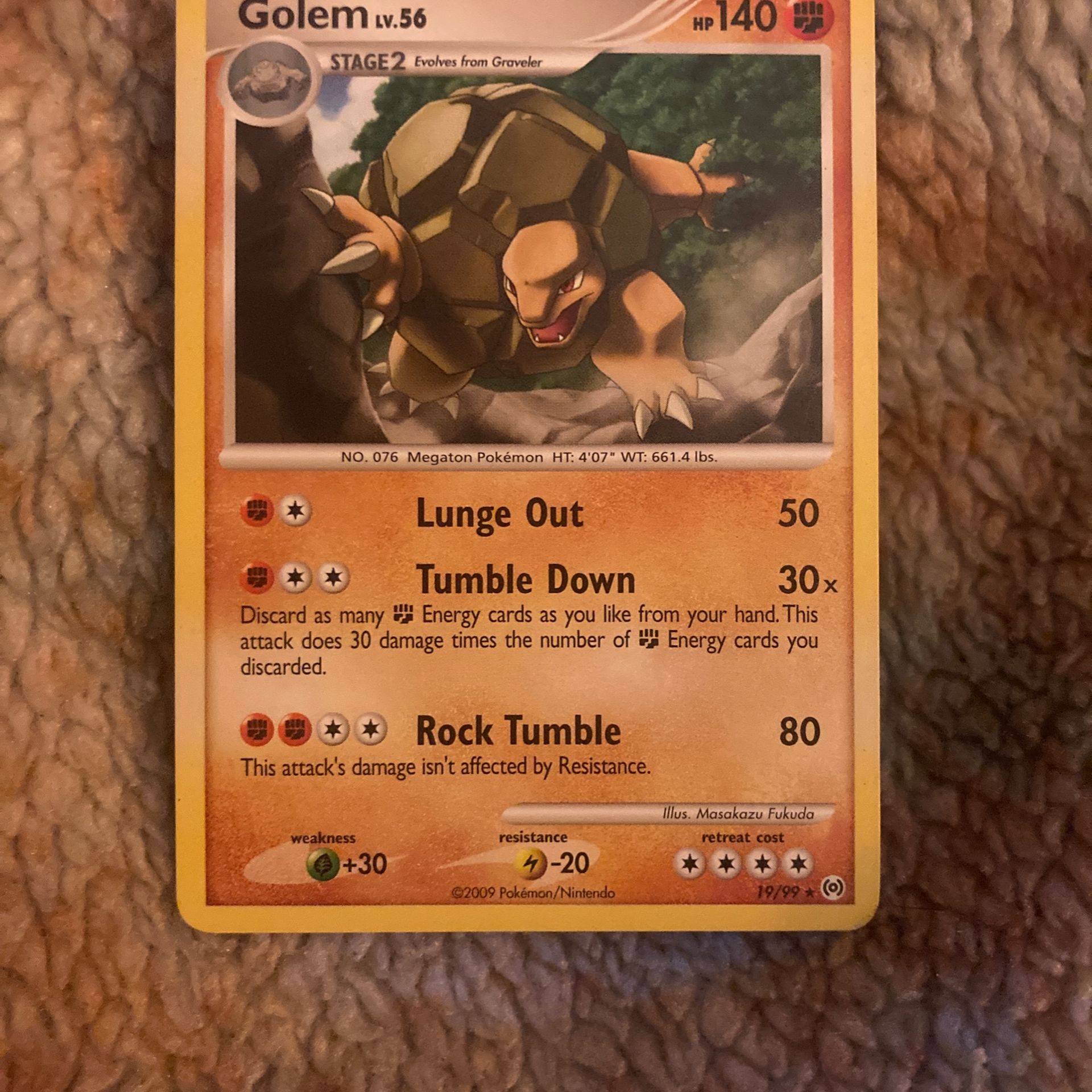 Golem Pokémon Card