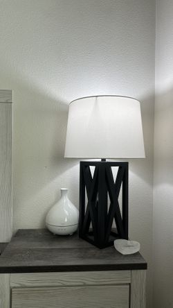 TWO Geometric Table Lamps