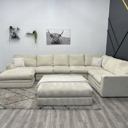 Beige Sectional Couch - FREE DELIVERY 