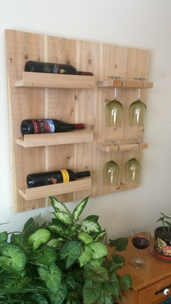 3’ x 3’ cedar wall rack/shelf