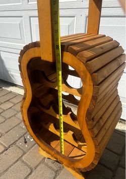 Guitar Shaped Wine Rack  wooden