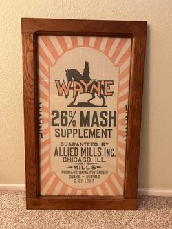 Vintage Farmhouse Feed Bag Wall Art