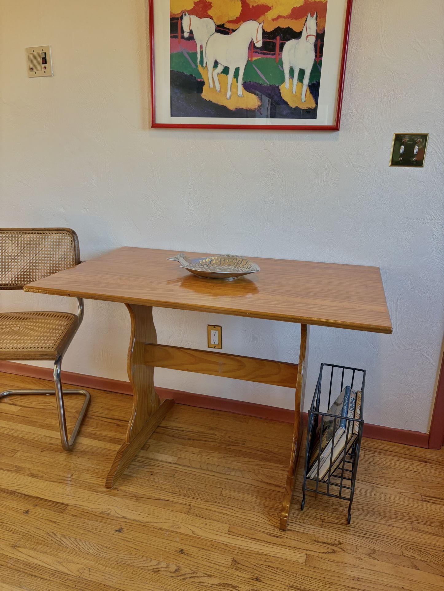 🌾 VINTISH INTERIORS 🌾 MCM Scandinavian Solid Pine Dining Table / Desk