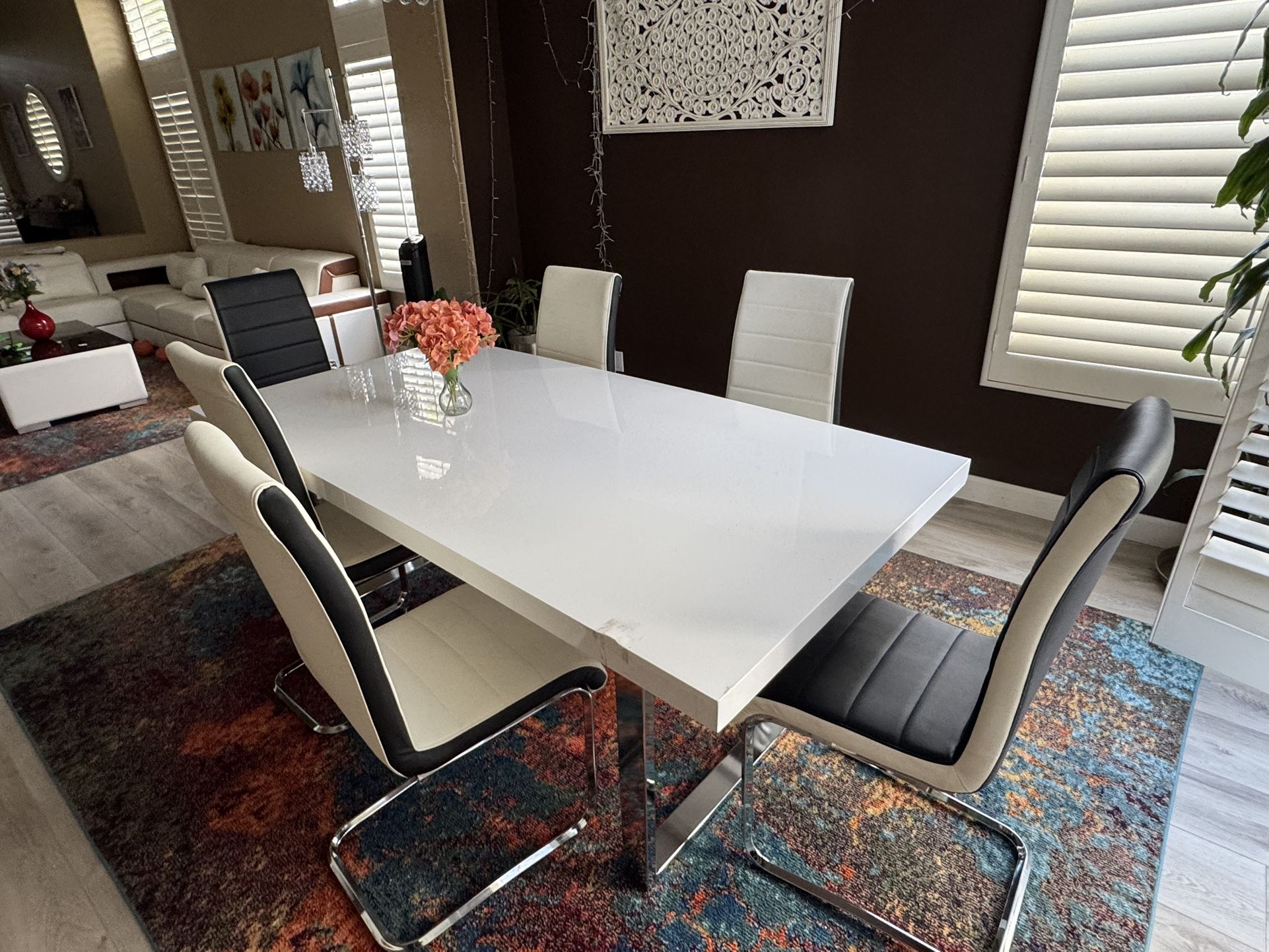 Modern Dining Table With 6 Chairs