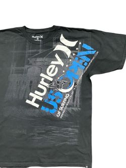 Vintage Hurley US Open of Surfing 2009 Graphic Black T-Shirt Size Large
