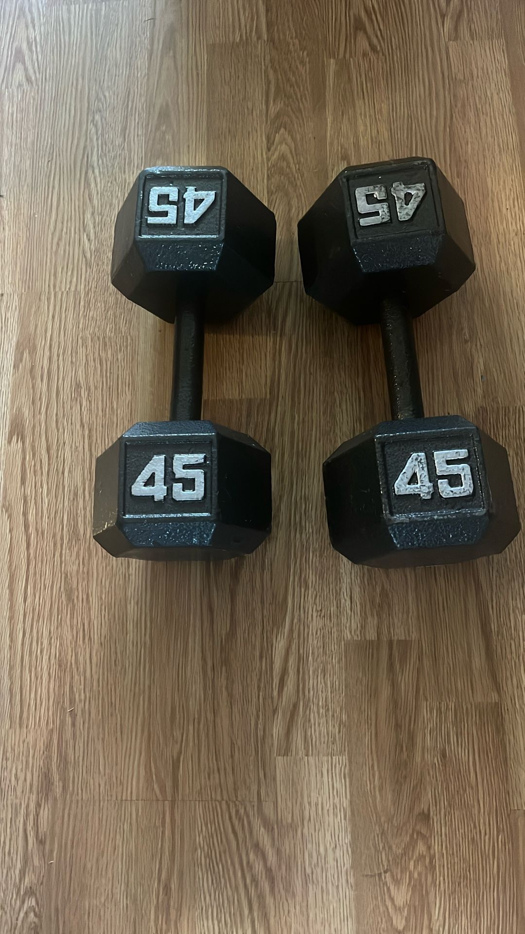 2 45lb Dumbbells