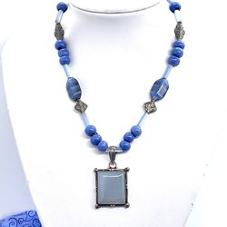 Sterling Handmade Chalcedony Necklace