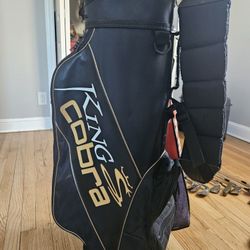 Vintage King Cobra Golf Bag, Rain Cover, Clubs And Shooter Golf  Towel