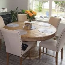 Dining room table round 60inch and 5 chairs