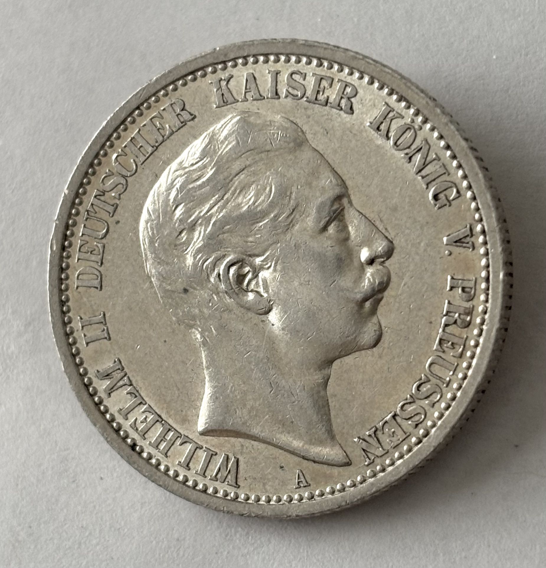 1912 Germany 2 Marks Silver Coin AU