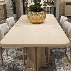 New Beautiful Ash Wood 7 Pc Dining Collection