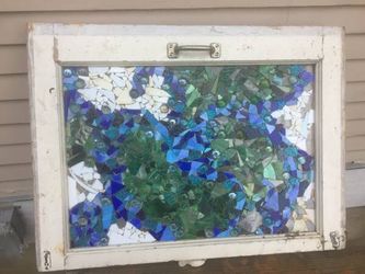 Country Charm Vintage Stained Glass Window