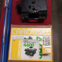 Kodak 4600 Slide Projector with Screen, Light Board, and Carousels