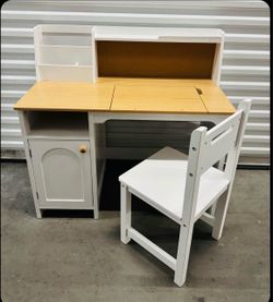 Kids Desk w/ Chair - Tilt Top w/ Cork Board - $80 See Details