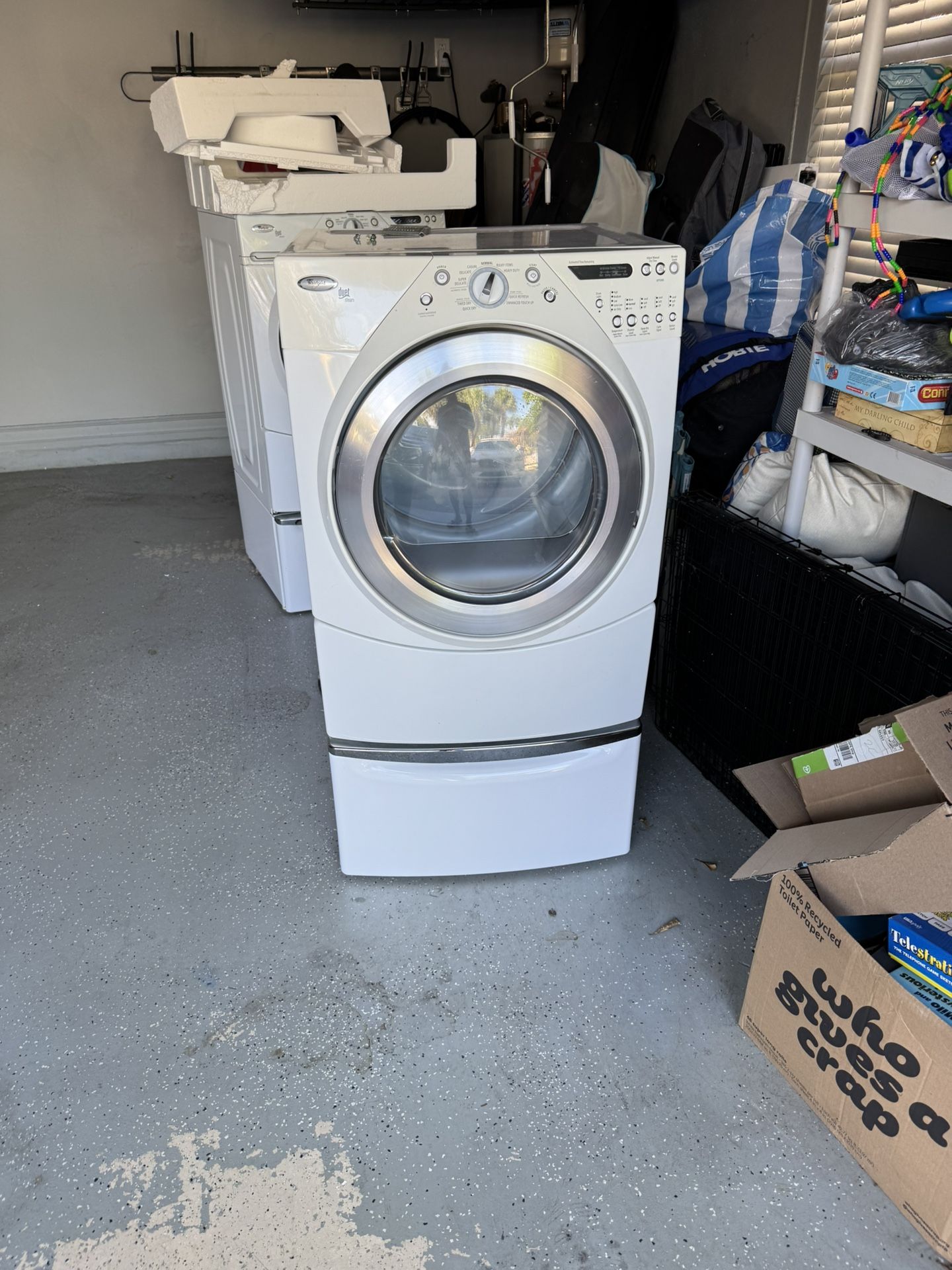 Whirlpool Duet Steam Washer And Dryer And Pedestals