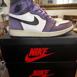 Jordan 1 Court purple 2.0 Size 9