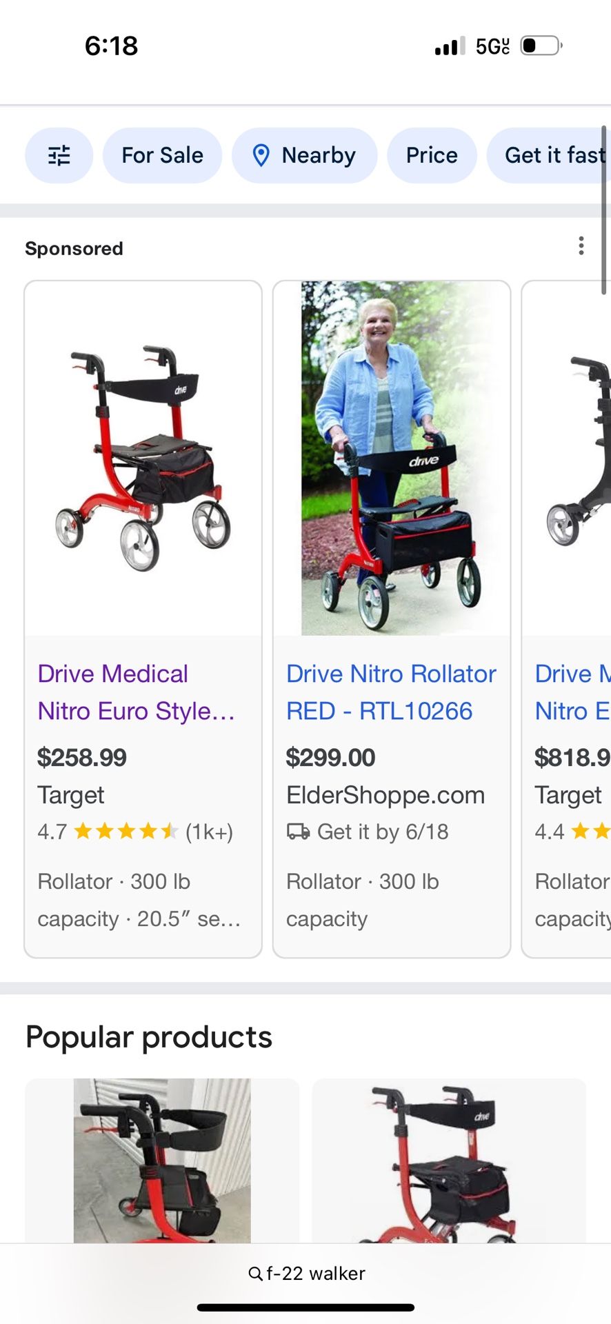 Drive Medical Nitro Rollator Walker