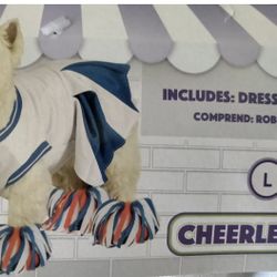 Blue & White Cheerleading Outfit For Your Furbaby 