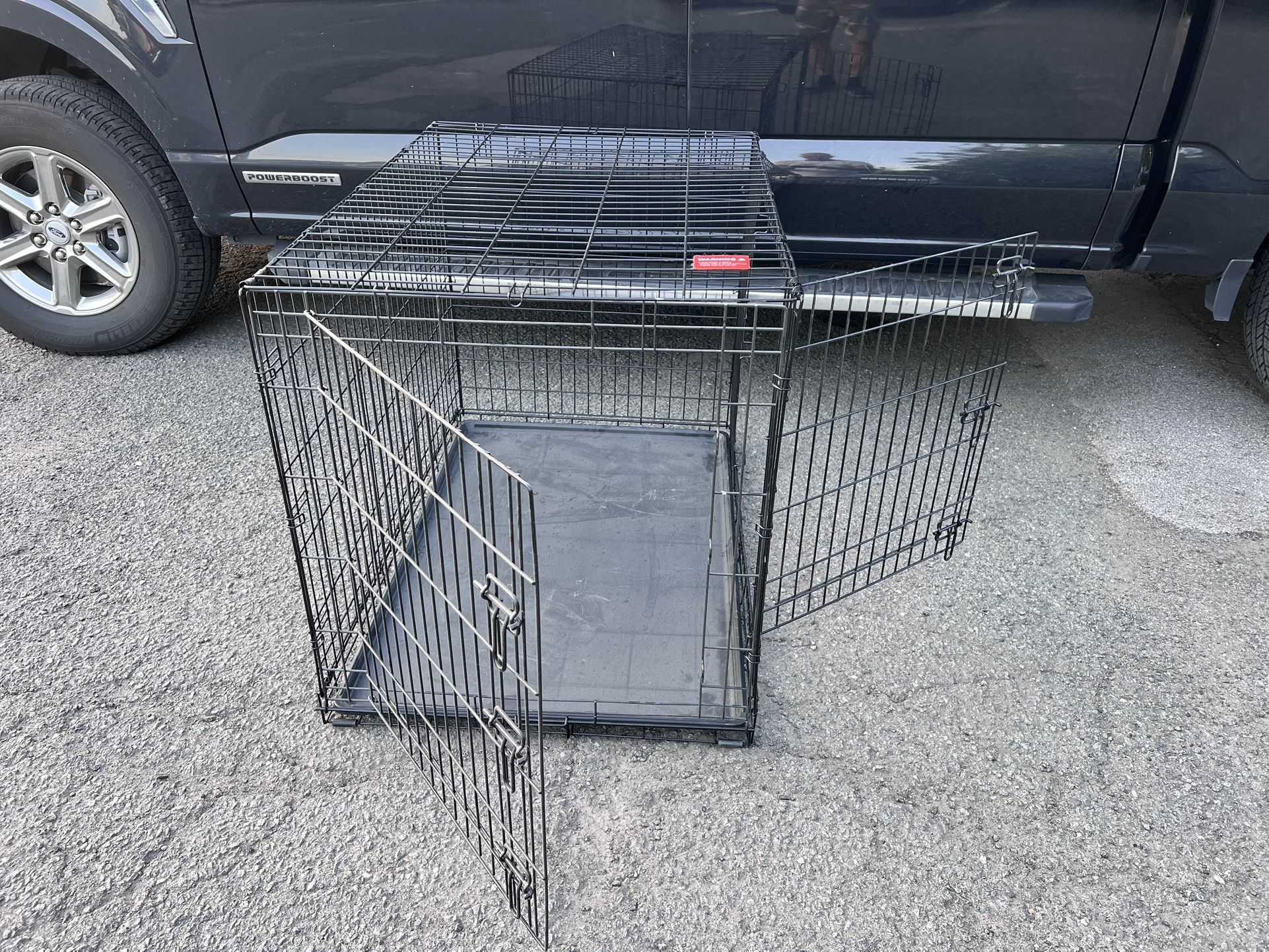 Bigger Two Doors Flodable Metal Dog Crate EXCELLENT