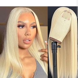 Blonde Wig, Straight Wig, Natural Hairline