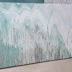 beautiful 50 × 20 inch canvas wall art. (small wood piece shown in the pic can be fixed with glue)