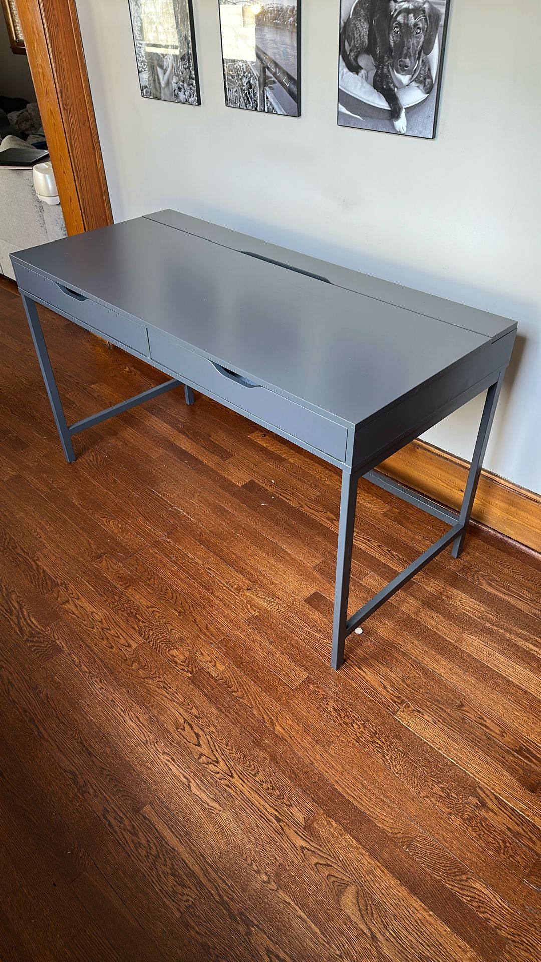 ALEX Idea Desk W/drawers (Gray)