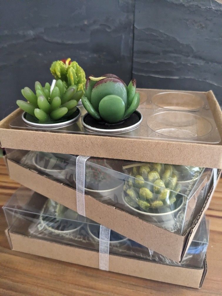 Succulent Shaped Tea Candles
