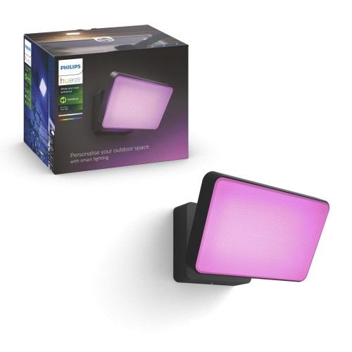 Philips Hue White and Color Ambiance Discover Black Outdoor Integrated LED Flood Light *NEW*