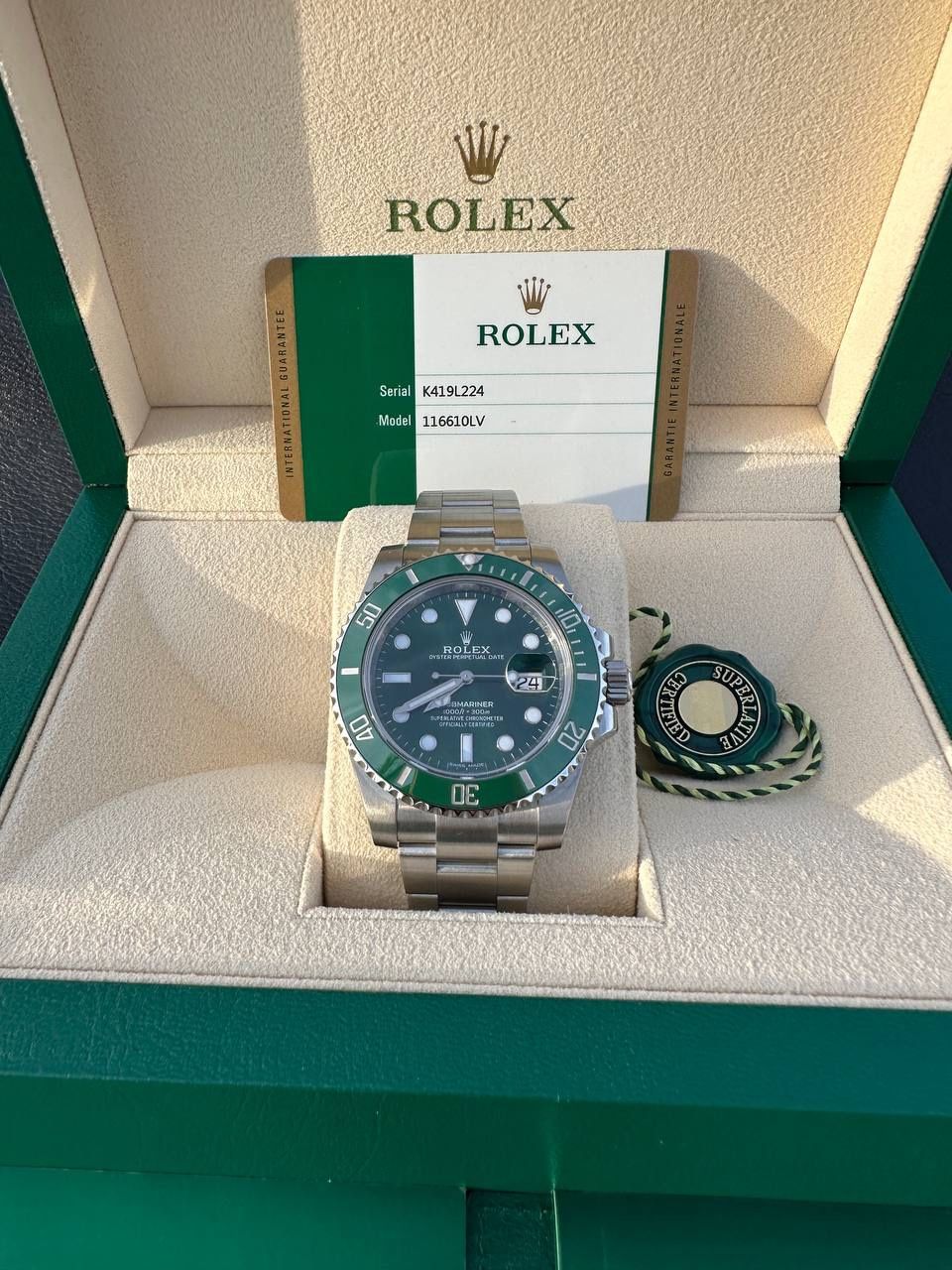 Rolex Submariner 40 40mm Hulk green dial ceramic bezel stainless