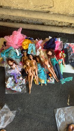 Barbie dolls and clothes