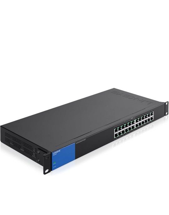 Linksys LGS124P 24 Port Gigabit Unmanaged Network PoE Switch with 12 PoE+