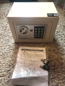 Brand New Intelligent Electronic Safe Box with Keys - Home/Office Security