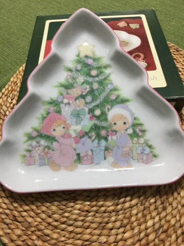 Precious Moments holiday candy dish